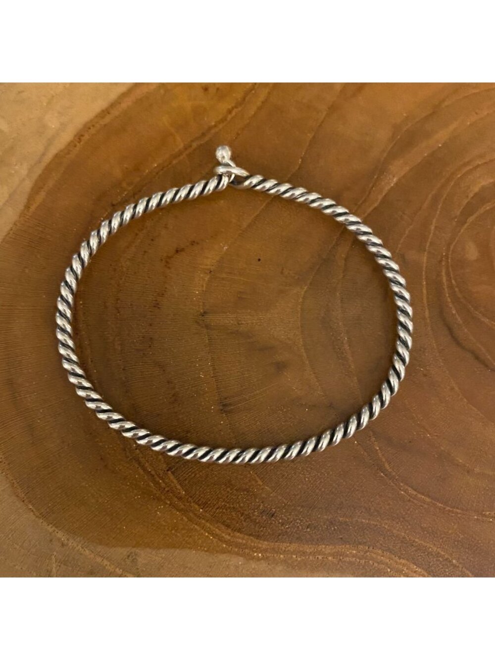 RETIRED James Avery Twisted Wire Hook-On Bracelet, Sterling Silver